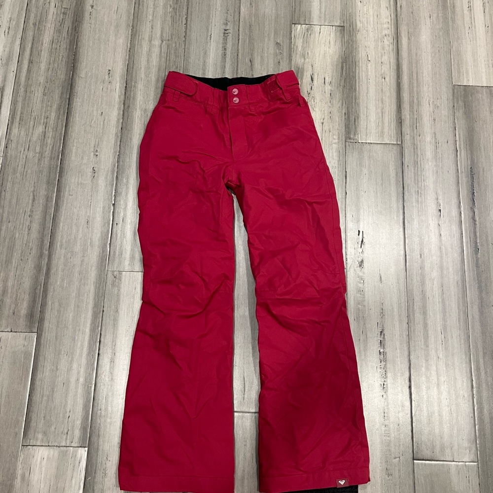 Maroon Roxy snow, insulated, pants Childs